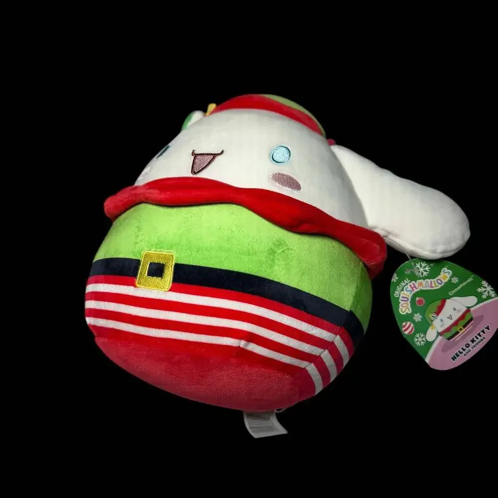 Squishmallows Hello Kitty and Friends 8-Inch Cinnamoroll Elf Christmas Plush